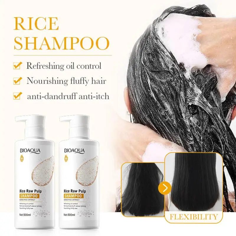 Rice Water Shampoo Volumizing Hair Shampoo For Hair Wash Brittle And Dry Hair Moisturizer For Dry Oily Hair For Travel Spa