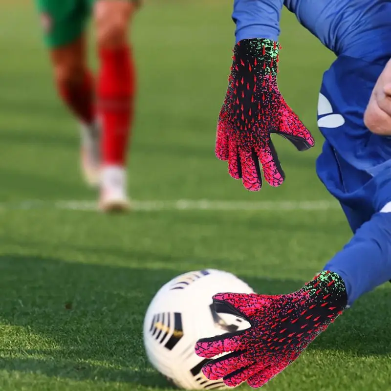 Goalie Gloves Latex Soccer Goalkeeper Gloves Anti-slip Thicken Football Goalie Gloves Finger Protection Gloves Soccer Equipment