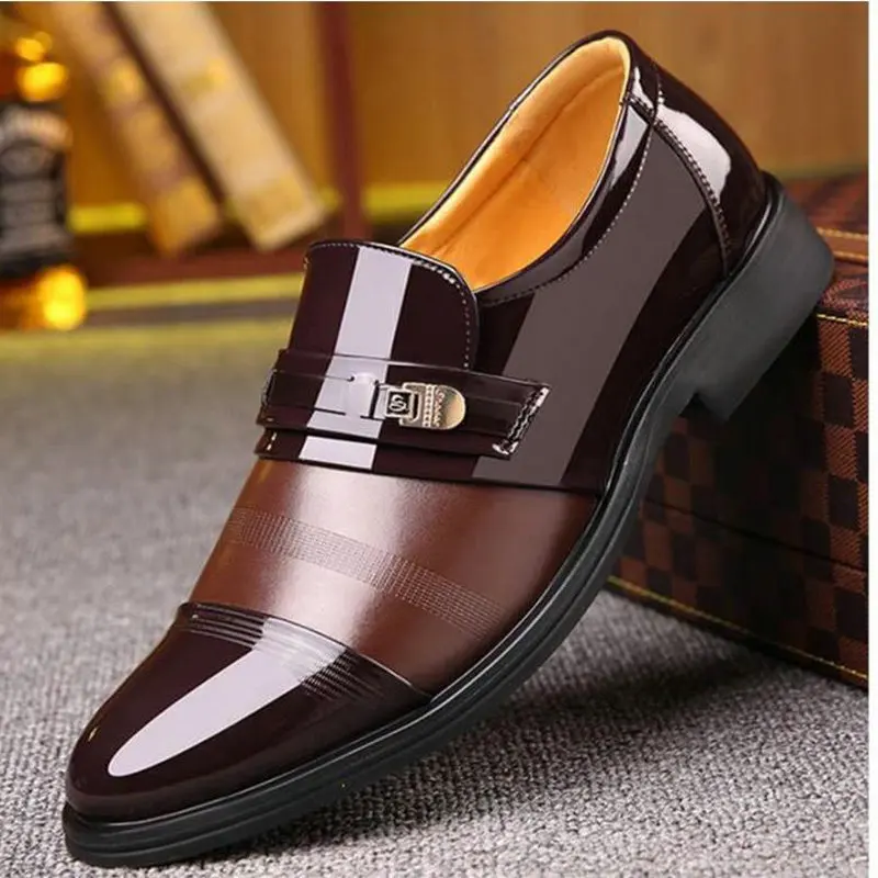 

Size 48 Mens Shoes New Brand Men Formal Shoe Slip on Pointed Toe Leather Oxford Shoes for Men Men Dress Shoes Zapatos De Hombre