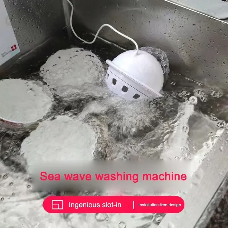 

Home Electric New Ultrasonic Dishwasher Mini Household Dishwasher Artifact Wash Vegetable Kitchen Sink Clean Small Dishwasher