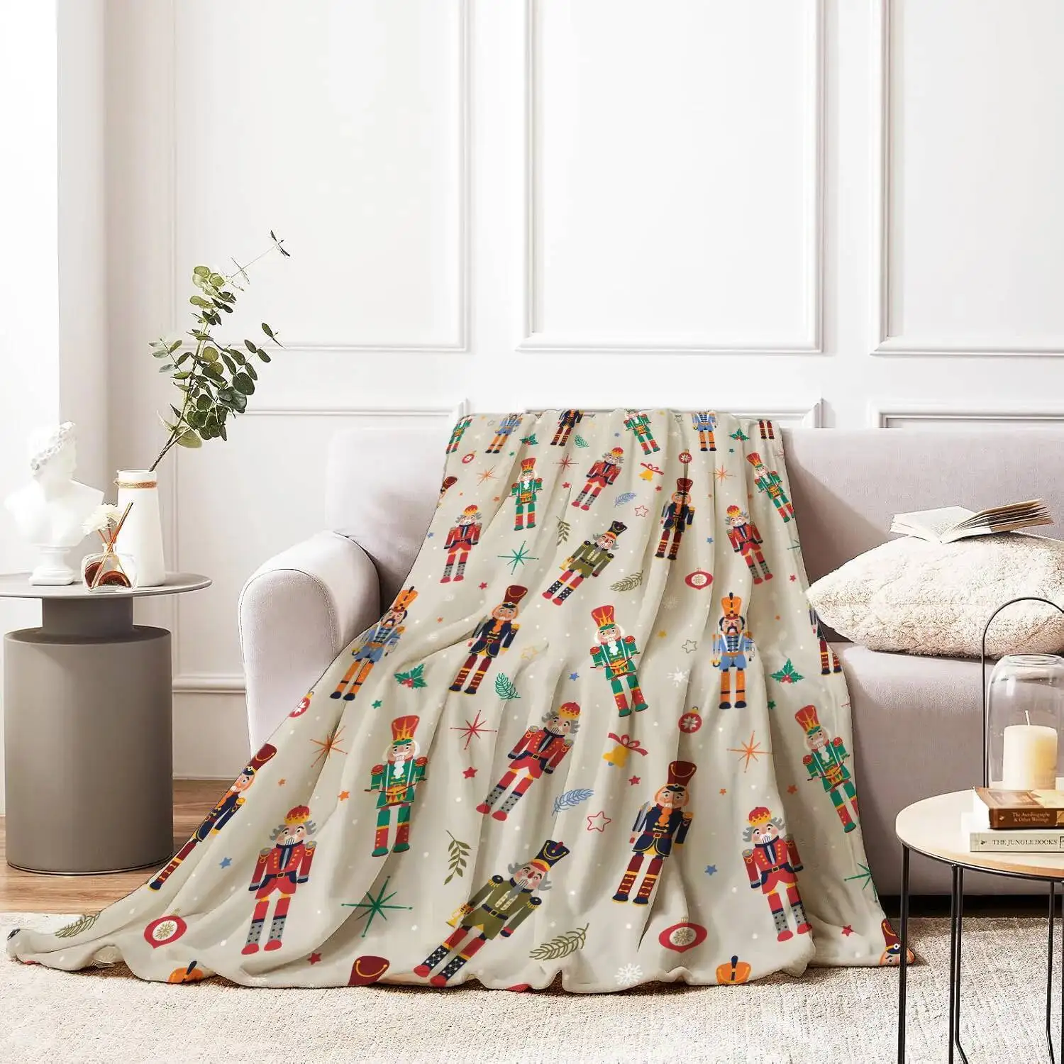 Christmas Creative Throw Flannel Print Super Soft Cozy Sofa Nap Blanket Perfect Home Gift For Her