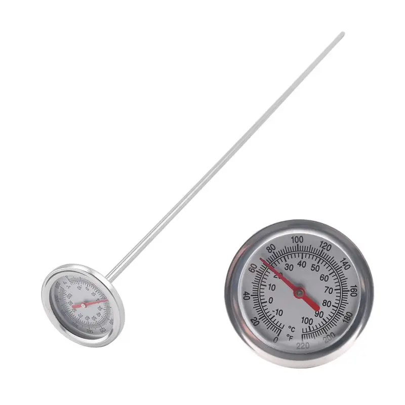 LLCS-Long Stem Compost Soil Thermometer - Fast Response Stainless Steel 20 Inch - Measuring Probe - Fahrenheit And Celsius