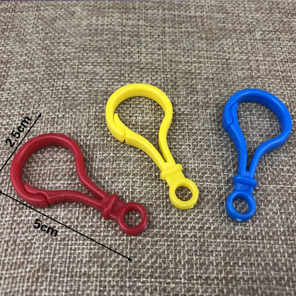 100Pcs Plastic Lobster Clasps Colorful Keychain Clips for Badge Holders Craft Decorations Mixed Colors