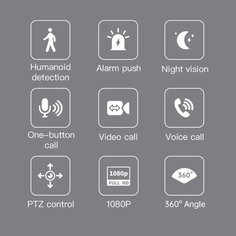 2.8Inch IPS Screen V380APP 2MP 1080P  Video Phone Call Wireless PTZ WIFI  IP Dome Camera AI Humanoid Detection Elder Baby Camera