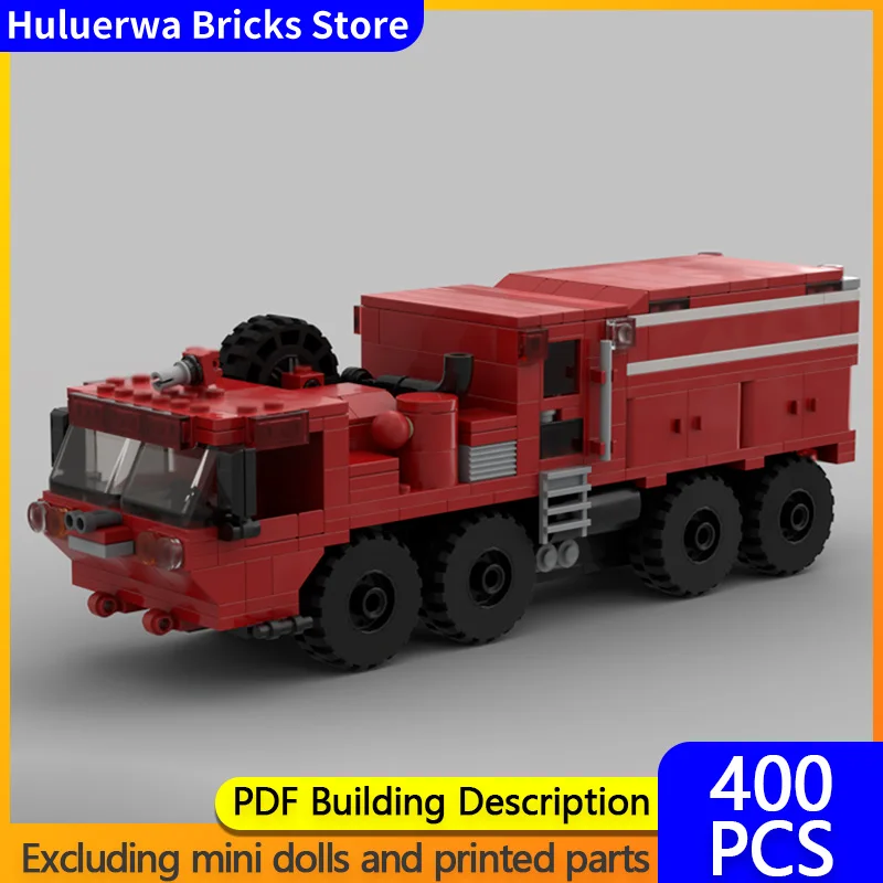 

Модель городской автомобиль MOC, строительные кирпичи, сверхмощная пожарная машина, модульная технология, детские праздничные подарки, сборка игрушек, костюм