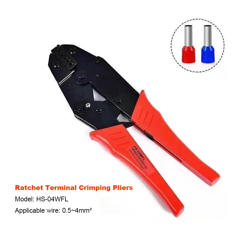 Tube Terminal Crimping Pliers Connector 0.25-35mm2 European Ratchet Terminals Wire Clamp 2