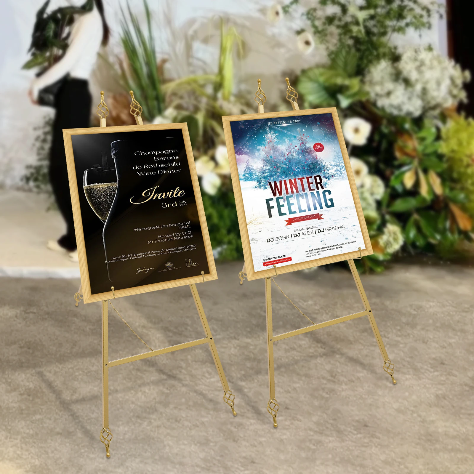 

2 шт. стальные портативные напольные мольберты с 6 отверстиями, 48*110 см, наклонные, для свадеб, макс. высота. Грузоподъемность 10 кг