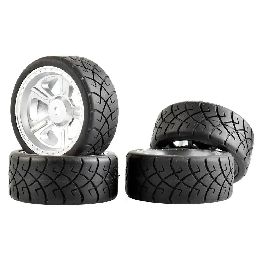 RC Rim03-6090 Rubber Tires & Plastic Wheel 4Pcs For HSP 1:10 Racing speed Road Car