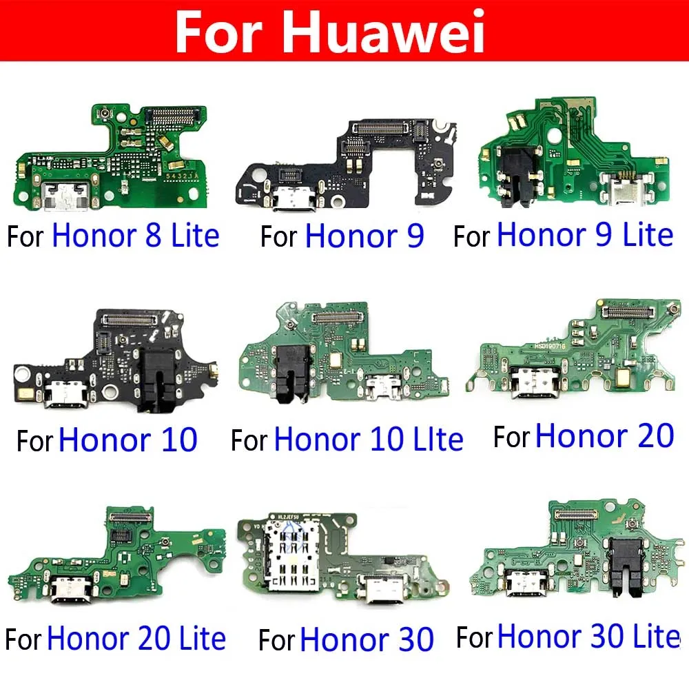 USB Charging Port Dock Charger Plug Connector Board Flex Cable For Huawei Honor 20 Pro 5A 5X 10 9X 8X Max Play 8C 8 9 lite 9S