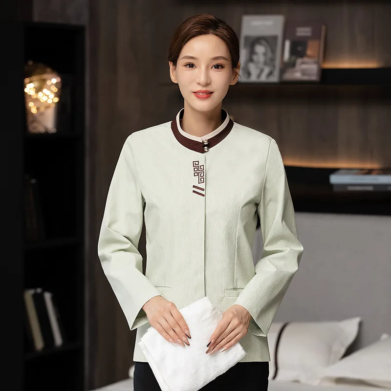 

Cleaning Work Clothes Long Sleeve Hotel Guest Room Property Cleaning Aunt Autumn and Winter Work Clothes