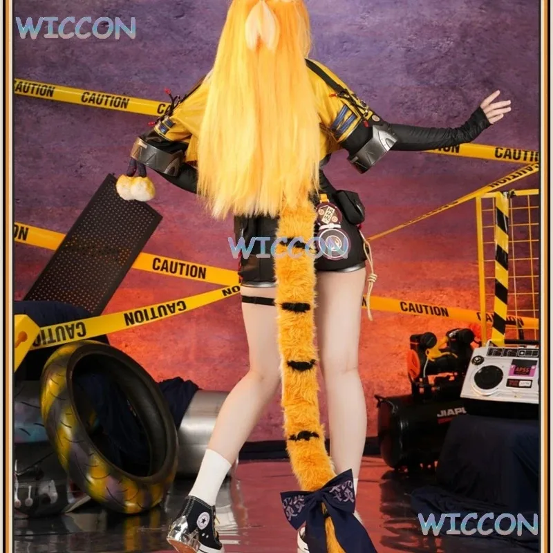 أزياء CyAnime Ju Fufu Zenless Zone Zero Game Cosplay Furry Kawaii معطف لطيف فستان النمر الكرتون لعب الأدوار الباروكات ملابس الأذن