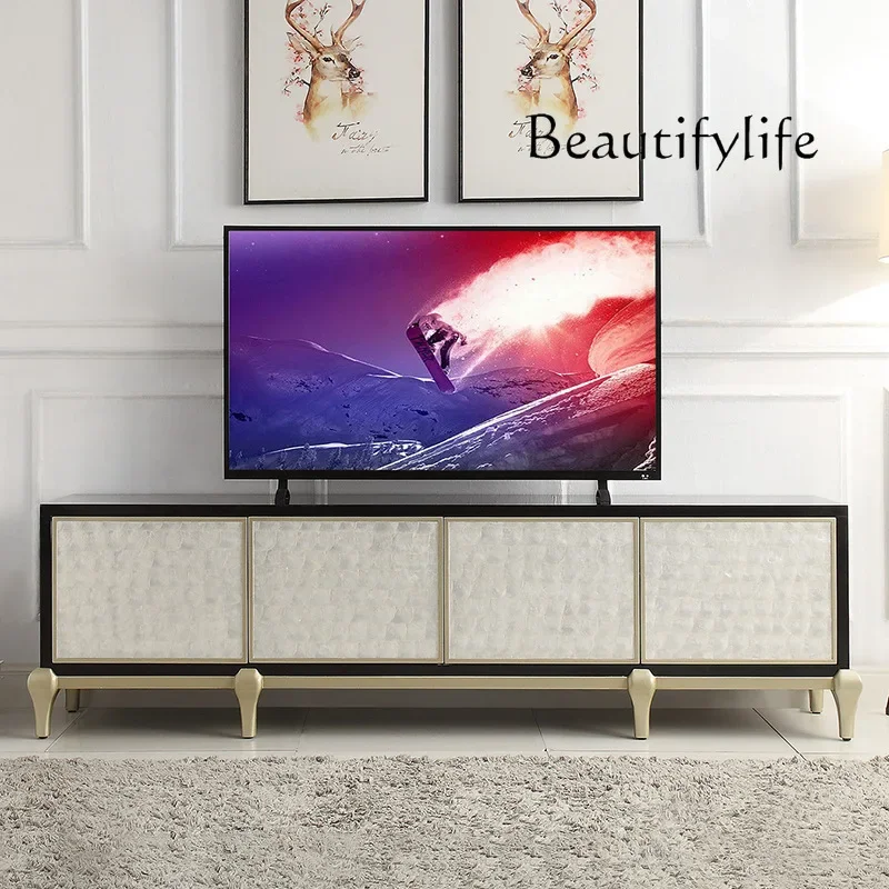 X40 Audio-visual Cabinet Furniture Modern Simple Living Room Coffee Table TV Cabinet Combination Light Luxury Shell Cabinet