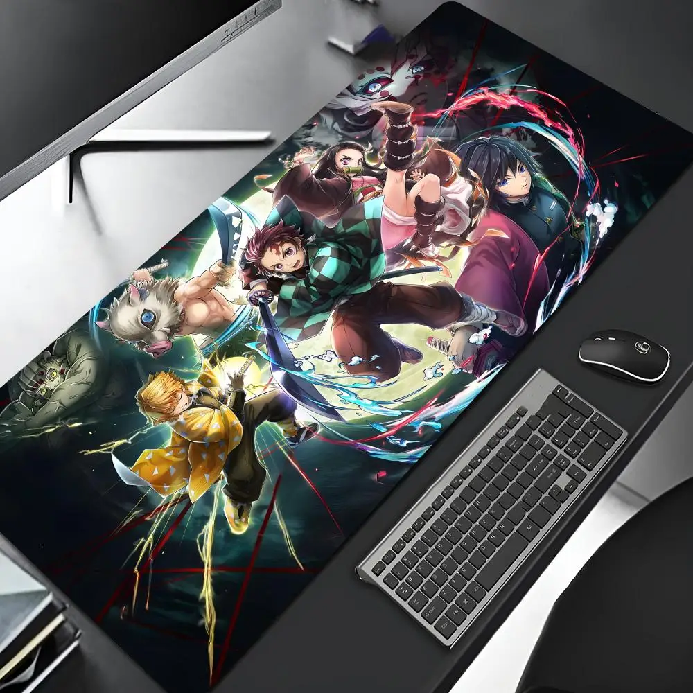 Demon Slayer Kimetsu no Yaiba Mouse Pad Cartoon Lockedge Large Gaming Pad Computer Gamer Keyboard Mat Desk Mousepad PC Desk Pad