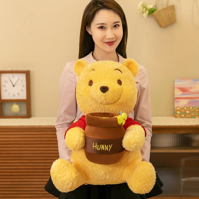 Disney 35-55cm Cute New Winnie the Pooh Pillow Plush Toy Doll Sleeping Pillow Children Kids Kawaii Birthday Gift Ornament