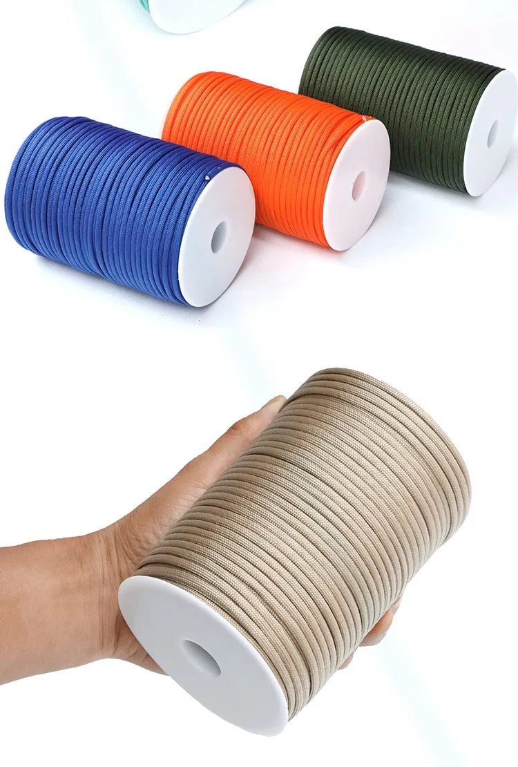100 m 550 Militär 7-adriges Paracord-Seil 4 mm Outdoor-Polyester-Fallschirmschnur Camping Survival Regenschirm Zeltbündel – Detail 14