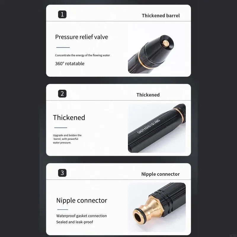 M76E Ergonomisches, leichtes, rostfreies, verkupfertes Düsenzubehör, perfekt für Rasenpflege und Reinigungsaufgaben bei der – Detail 9