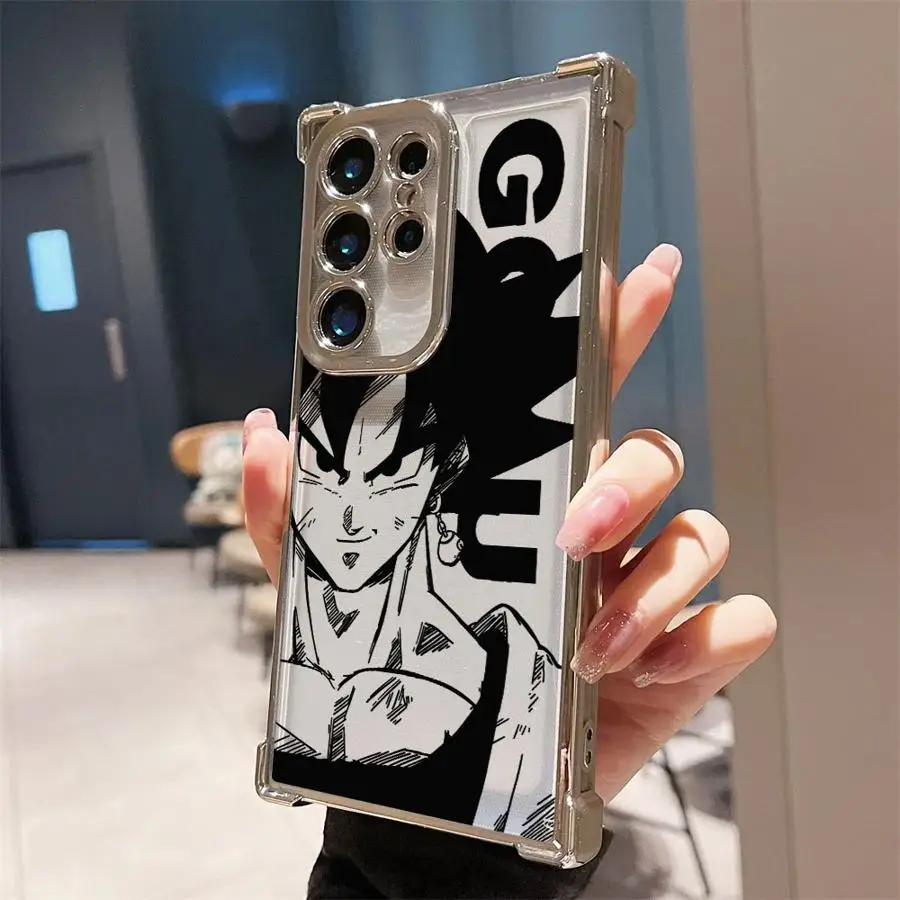 حافظة لهاتف سامسونج جالاكسي S23 S25 Edge S21 Plus S20 FE S22 Ultra S24 Dragon Ball Goku VS Vegeta