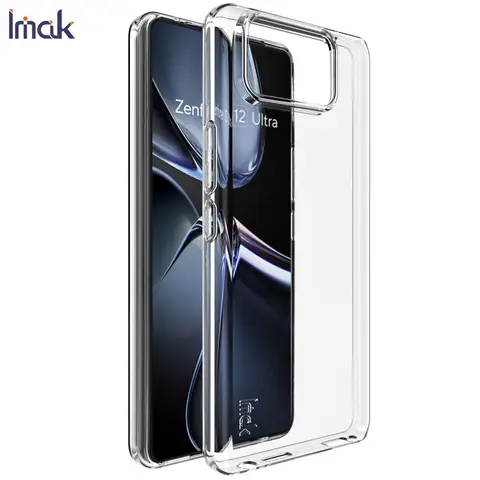 Para asus zenfone 12 ultra caso imak ultra fino macio claro capa traseira casos de telefone funda para asus zenfone 12 ultra