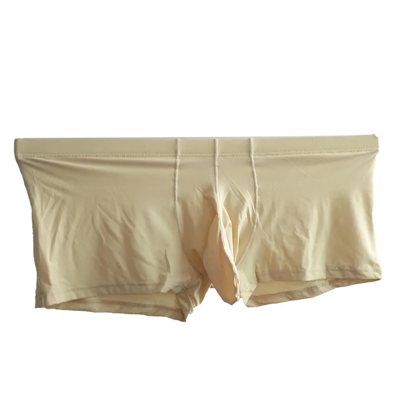 Elephant Trunk Underwear for Men Ice Silk Smooth Breathable Mens Boxer Shorts Underpants Sexy Male Underpants