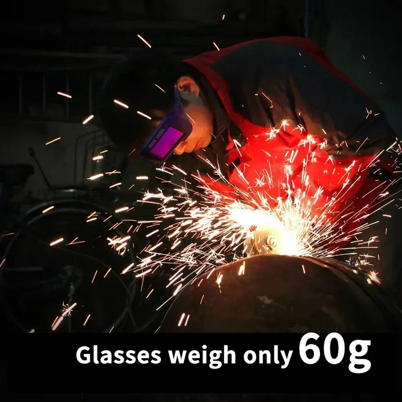 Solar Powered Welding Helmet Auto Darkening Welding Goggles LCD Suitable For TIG MIG MMA Plasma Welder Glasses Multiple Welding view 6