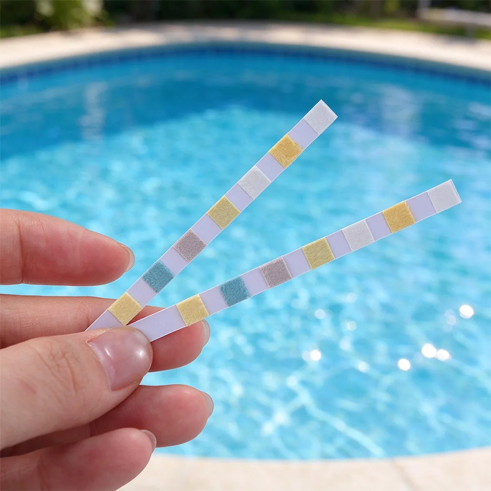 100Pcs 7in1 Swimming Pool Test Strips High Sensitivity Portable Water Quality Test Strip Convenient PH Water Quality Test Paper