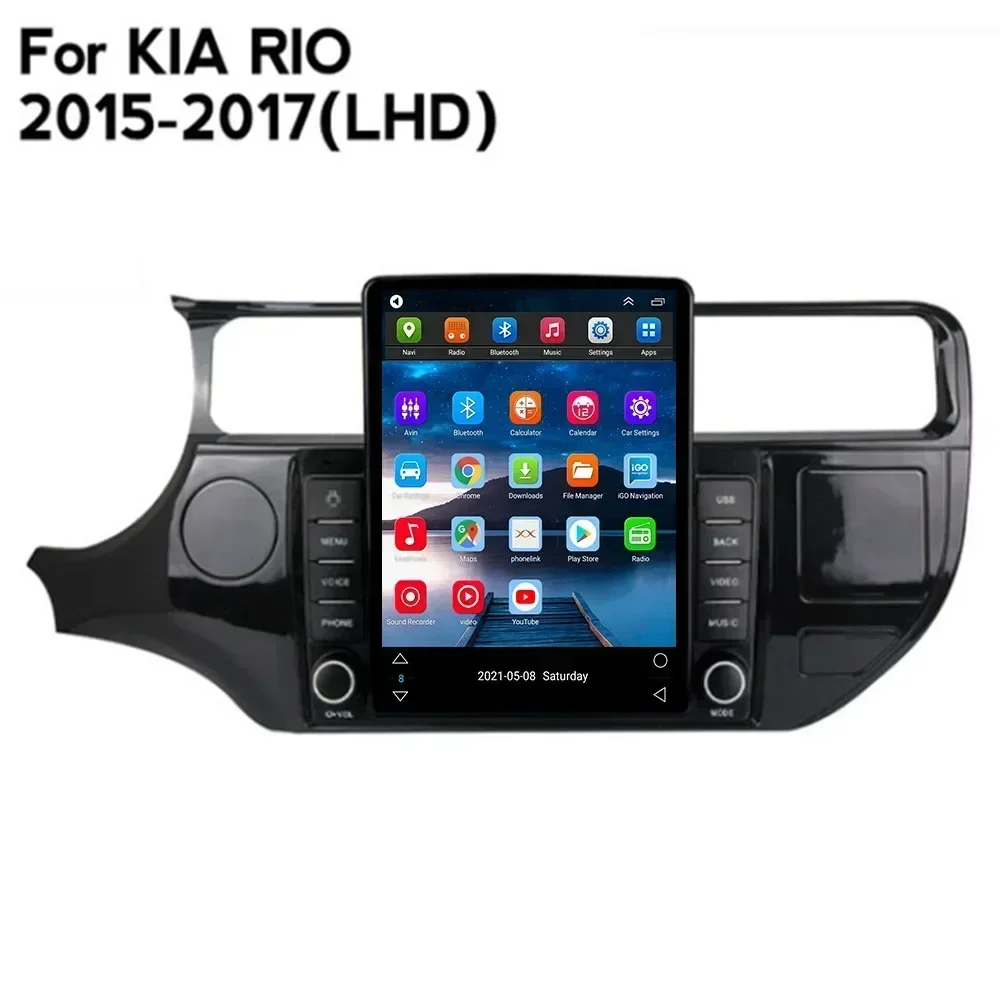 For Tesla Style 2Din Android 13 Car Radio for KIA K3 RIO 2015-2035 Multimedia Video Player GPS Stereo Carplay DSP RDS Camera