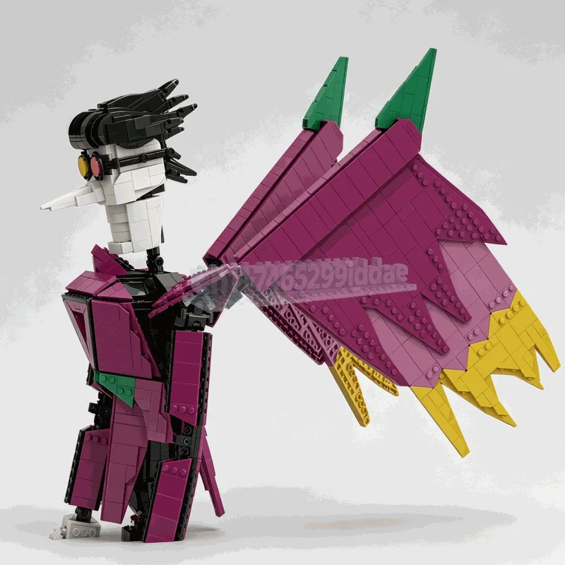 7256Parts MOC Winged Mech Puppet Robot Action Figure Building Blocks DIY Creative Fantasy Character Model Assembly Display Toy