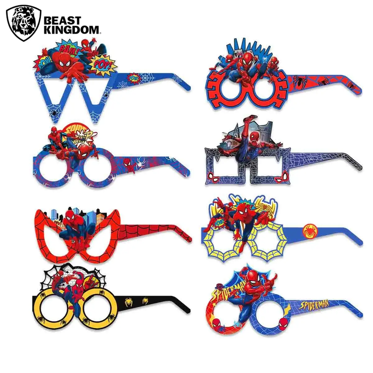 مجموعة إكسسوارات صور سبايدرمان الوحش ، نظارات بطلة ، إكسسوارات تنكرية ، مستلزمات حفلات أعياد الميلاد ، هدايا فساتين الهالوين ، 8 *