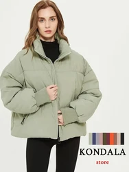 TRAFZA Autumn Winter Women Jackets Thicken Streetwear Oversized Parkas Long Batwing Sleeve Pockets Fashion 2024 Female Coats