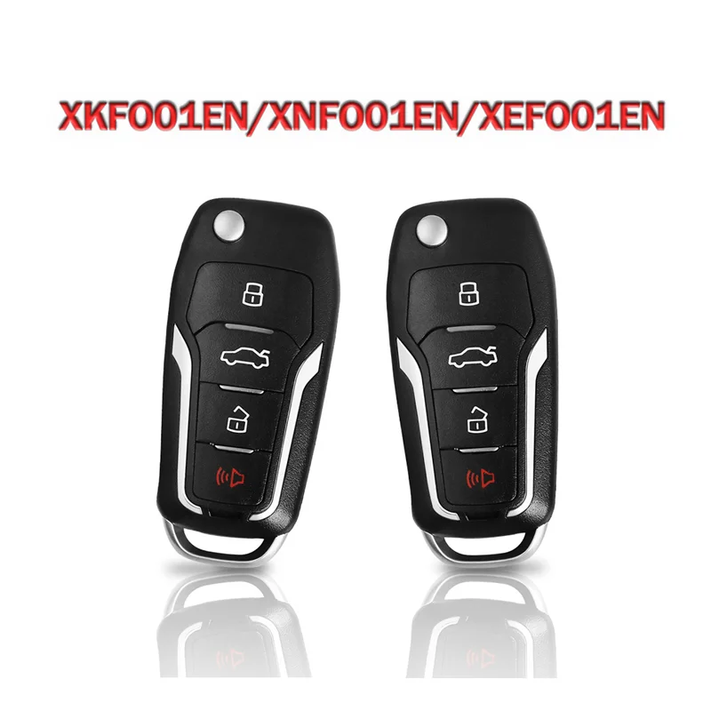 10Pcs/Lot XEFO01EN Car Remote Key for Flip 4 Buttons Built-in Super Chip English Version VVDI Mini