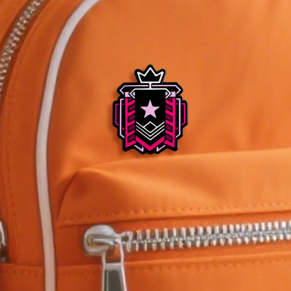 Rainbow Six Rangabzeichen, Schießsimulationsspiel-Peripherieartikel, Brosche, Cartoon-Embleme, Emaille-Pin, Gamer-Kleidungszubehör, Geschenk – Detail 6
