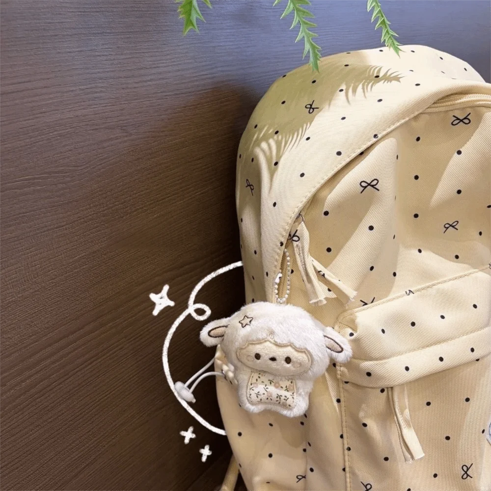 Kawaii Style Soft Fabric Plush Animal Keychain Cartoon Design Fluffy Doll Bag Pendant Backpack Keychain Backpack Decor