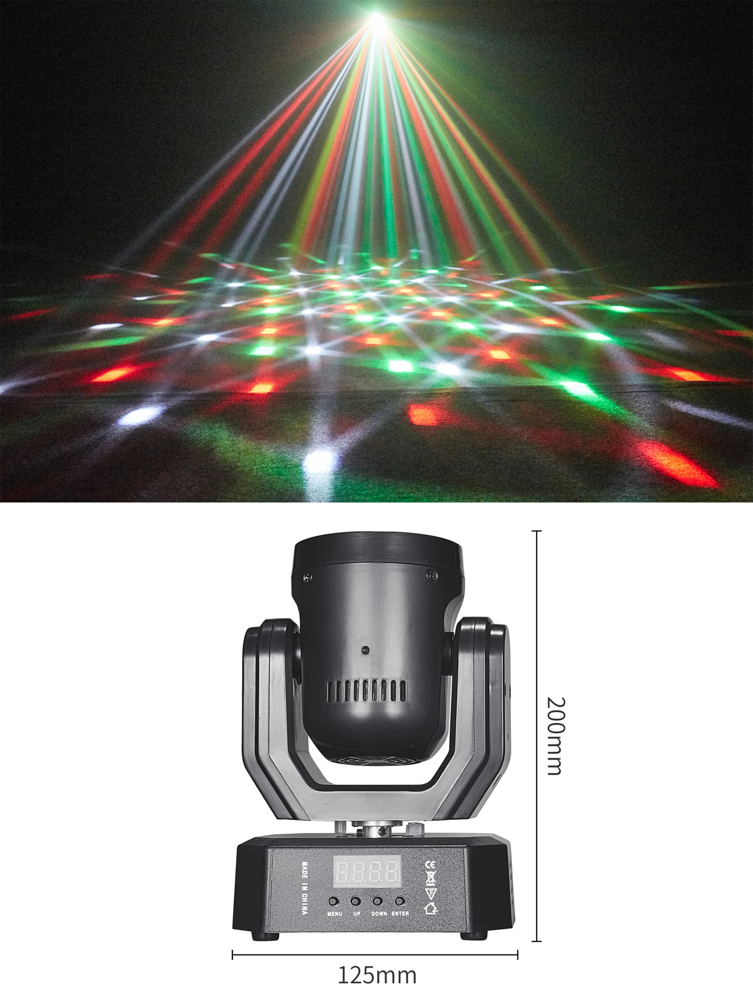 1/2PCS 30W Mini LED Moving Head Light With Beam Gobo Strobe RGB DMX512 11CH Sound Activated Stage Light for KTV DJ Party Disco view 3