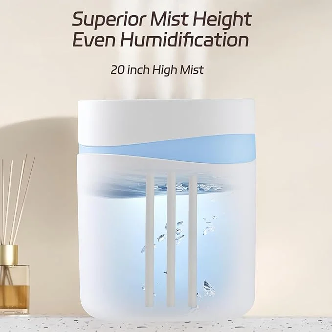 Humidificateur d'air USB pour chambre à coucher et bureau, avec veilleuse colorée, Spray de Purification, appareil ménager hydratant