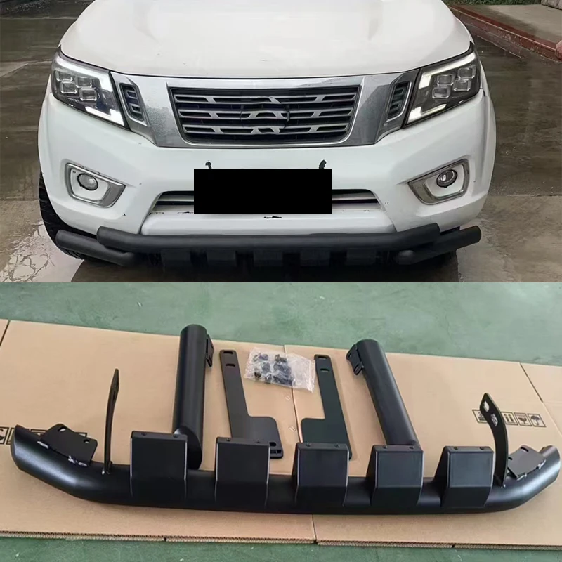 

Car Front Bumper Lip For Nissan Navara Np300 2015-2020 For Mitsubishi Triton L200 2019-2023 Iron Bumper Anti-collision Protector