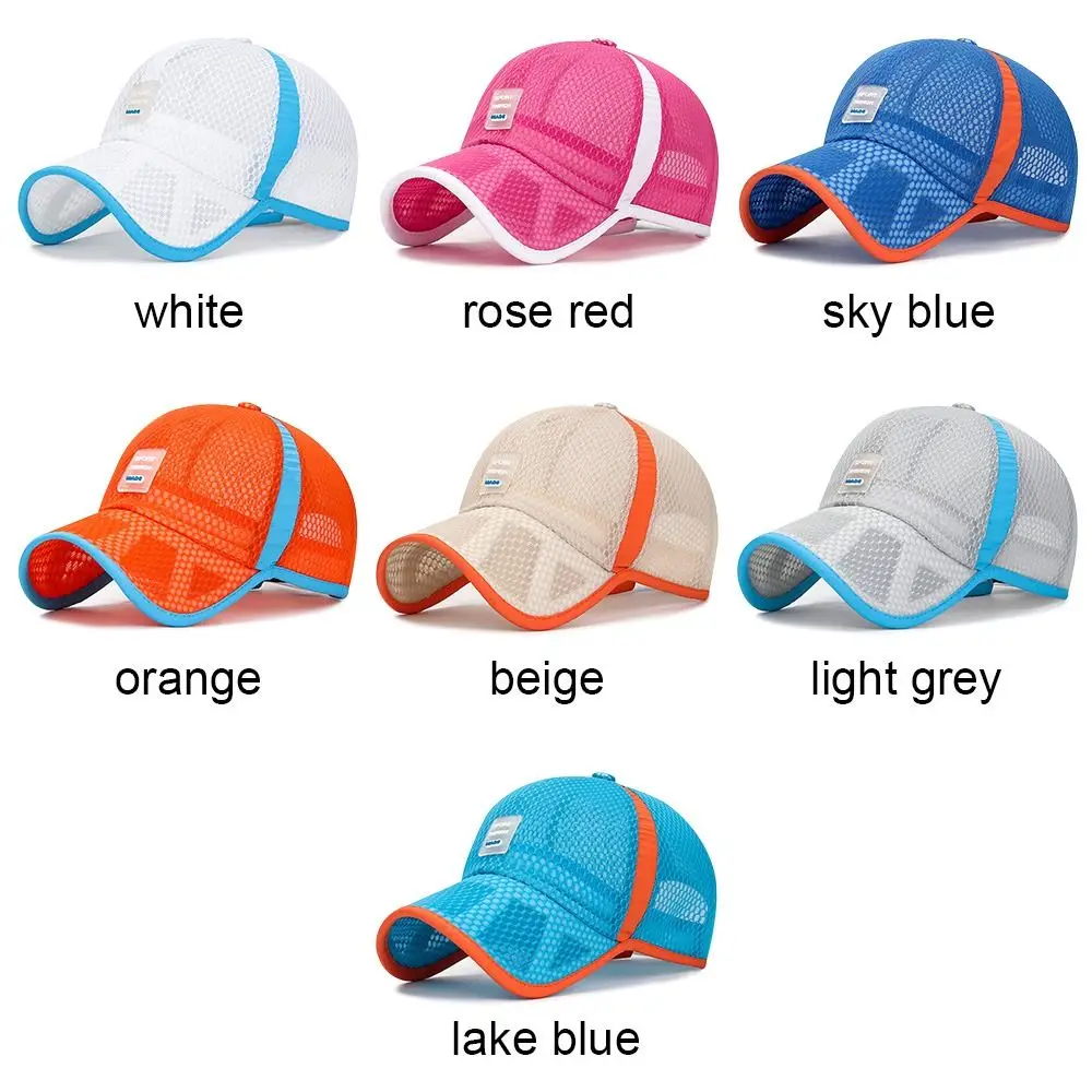 Breathable Fashion Children Boys Girls Full Mesh Hats Baseball Cap Sun Protection Caps Summer Sunscreen Hats