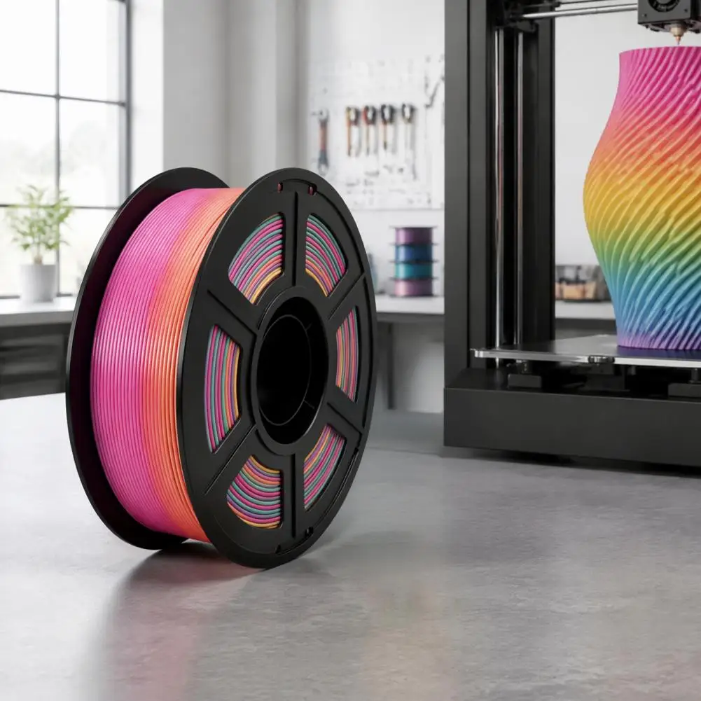 High Speed Printing Supplies Rainbow Gradient Petg Filament 1.75mm 1kg Spool Multicolor Candy Color Filament 3d Printer for Most