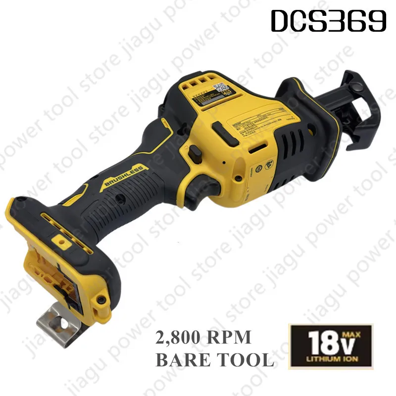 Reciprocating Saw 18V Replace For DEWALT DCS369 Cordless Speed Adjustable Metal Wood Power Tool Electric Saber Saw Machine