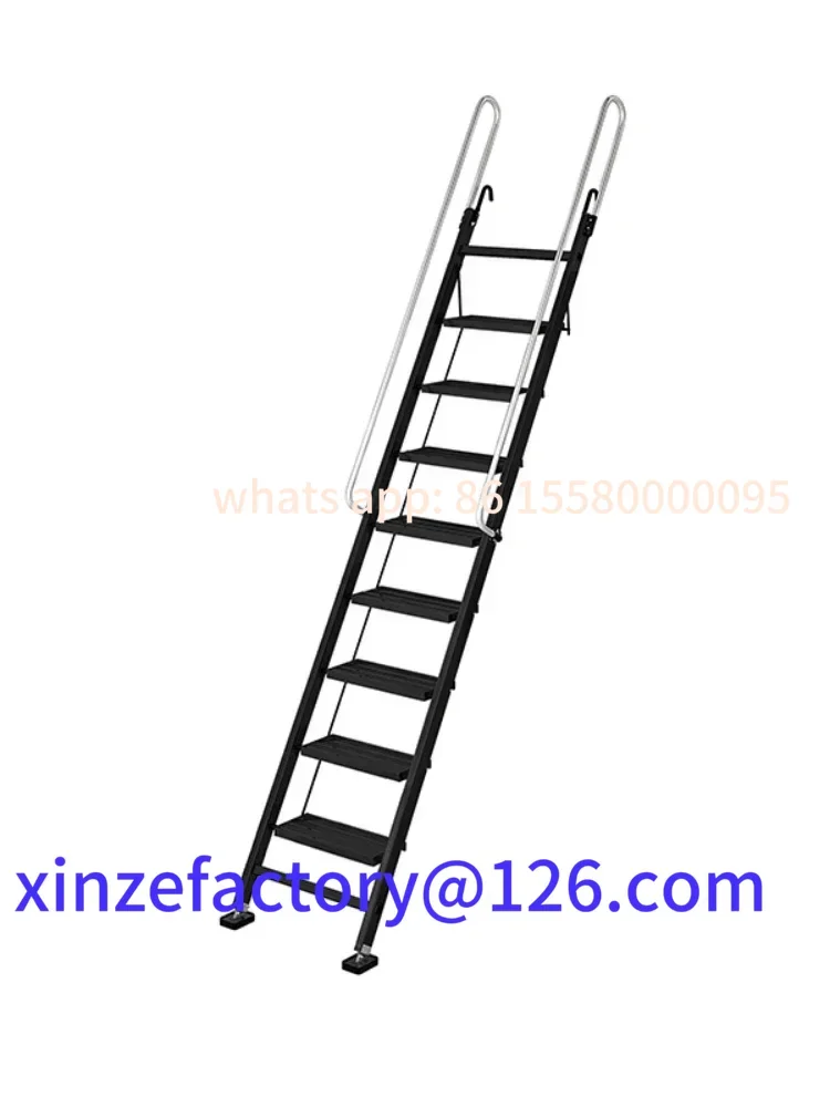 

Customizable For Household folding ladder attic lifting indoor and outdoor thickened aluminum alloy 12-step multifunctional tel