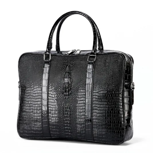 2025 nouveau motif Alligator sacs pour ordinateur portable en cuir Pu porte-documents pour hommes marque de luxe hommes sacs à main hommes messager 14 pouces sac d'ordinateur