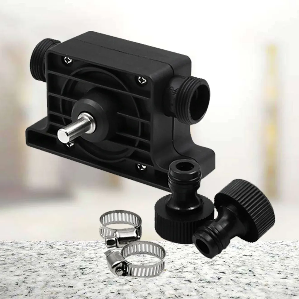 

Электрический насос с приводом от дрели, портативный, круглый, с большим расходом, черный, для перекачки масла, жидкостей, воды, со съемными входом и выходом