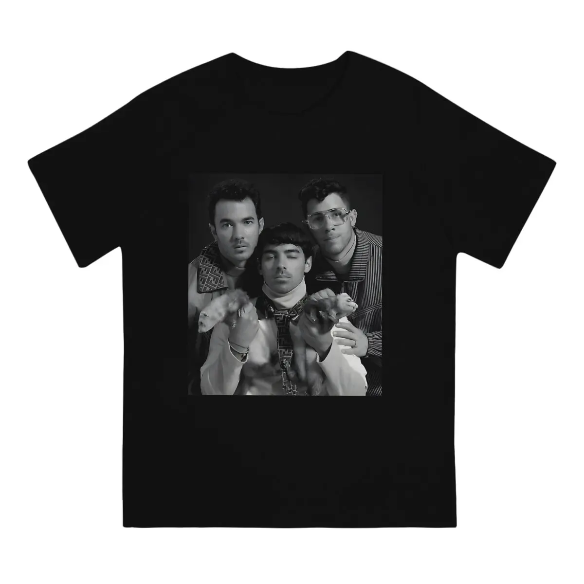 Men Pop Star T Shirts J-Jonas Brothers Band 100% Cotton Clothing Funny Short Sleeve Crew Neck Tee Shirt Gift Idea T-Shirts