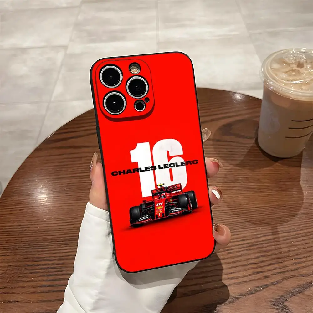 حافظة هاتف Charles Leclerc 16 F1 لهاتف 15 Pro Max Iphone 14 Pro Max 12 16 13 Pro 11 Xr X Xs 8 7 Plus غطاء خلفي #5