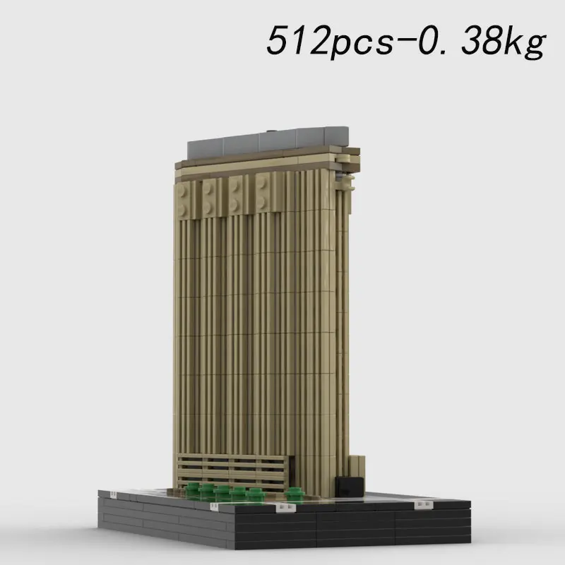 ชุดตัวต่อโมเดิร์นอาร์คิทেคเจอร์ MOC-512 ชิ้น ตัวต่อขนาดเล็ก ของเล่นแบบประกอบ ตัวต่อแบบปริศนา ของเล่นจำลอง ชุดของขวัญ อุปกรณ์เสริม และของตกแต่ง