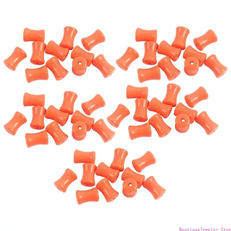 E1PE 30Pcs Bamboo Beads for Handmade Necklace and Bracelet Crafting Essential Items Jewelry Making Accessories