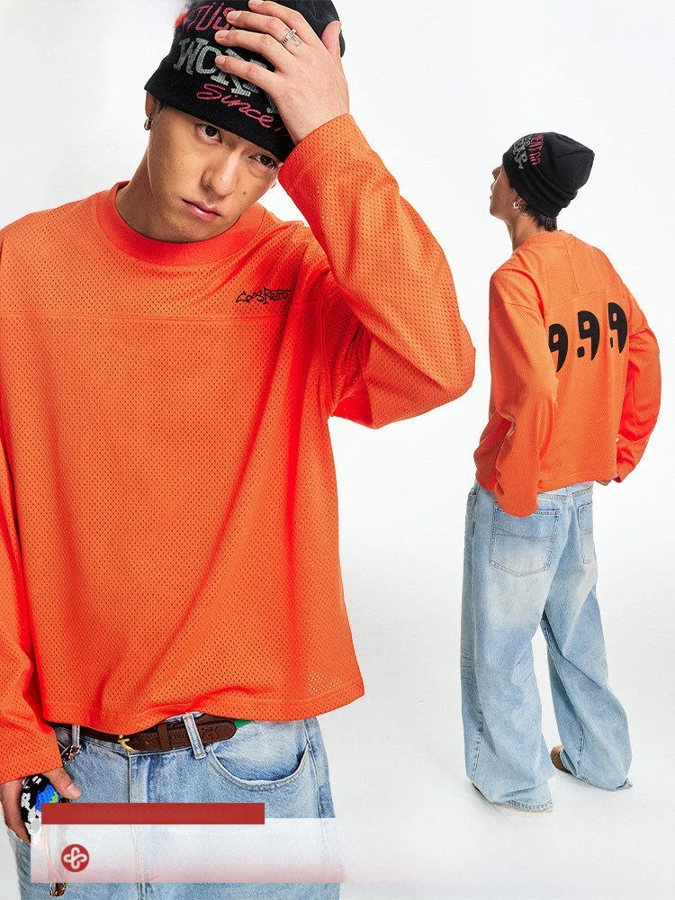 

CoosRetro Retro Long Sve T-irt Breathable Spor Casual Loose Fit Polyester Fiber round Ne Printed Tai Chi Patchwork