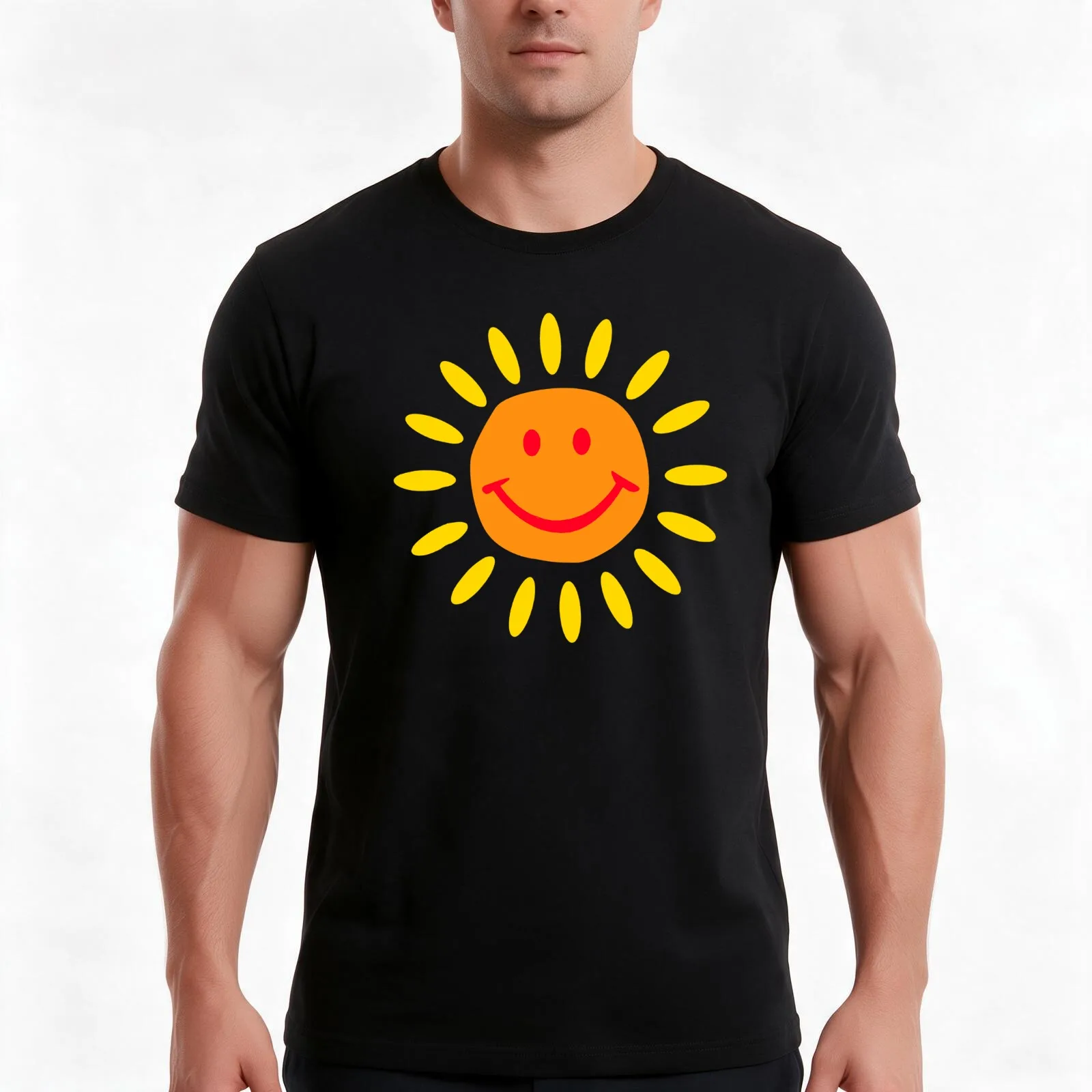 Everything is fine when the sun is shining Statement Funny Summer Shirt T-Shirt, Summer Casual Cotton Tee, Vintage Graphic Print
