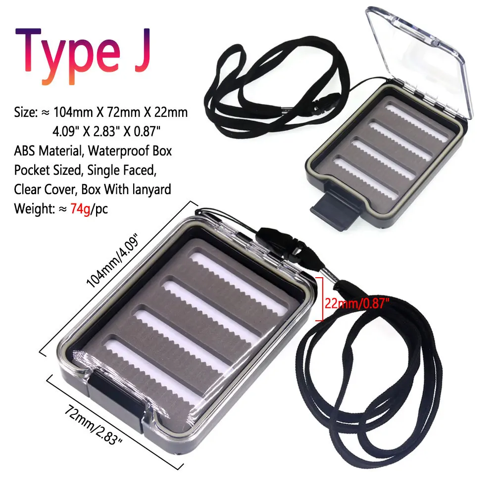 Bimoo Transparent Ultra-Thin Fishing Fly Box Midge Nymph Flies Trout Fishing Hook Lures Bait Storage Box Case Container Tackle