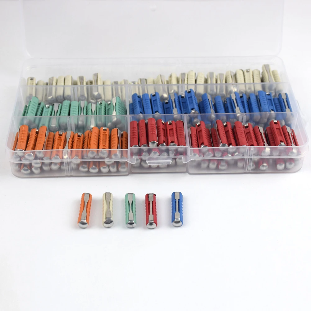 Automotive Fuse Set 200pcs Compatible with Older European Vehicle Makes 32V 5AMP 8AMP 10AMP 16AMP 25AMP Ratings