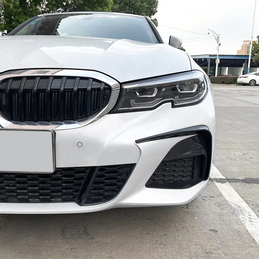 Do BMW serii 3 G20 G21 320i 330i 318i M-Pack 2019-2022 Przedni zderzak samochodowy Spoiler Przeciwmgielny Osłona lampy Wykończenie Kratka Bodykits Tuning